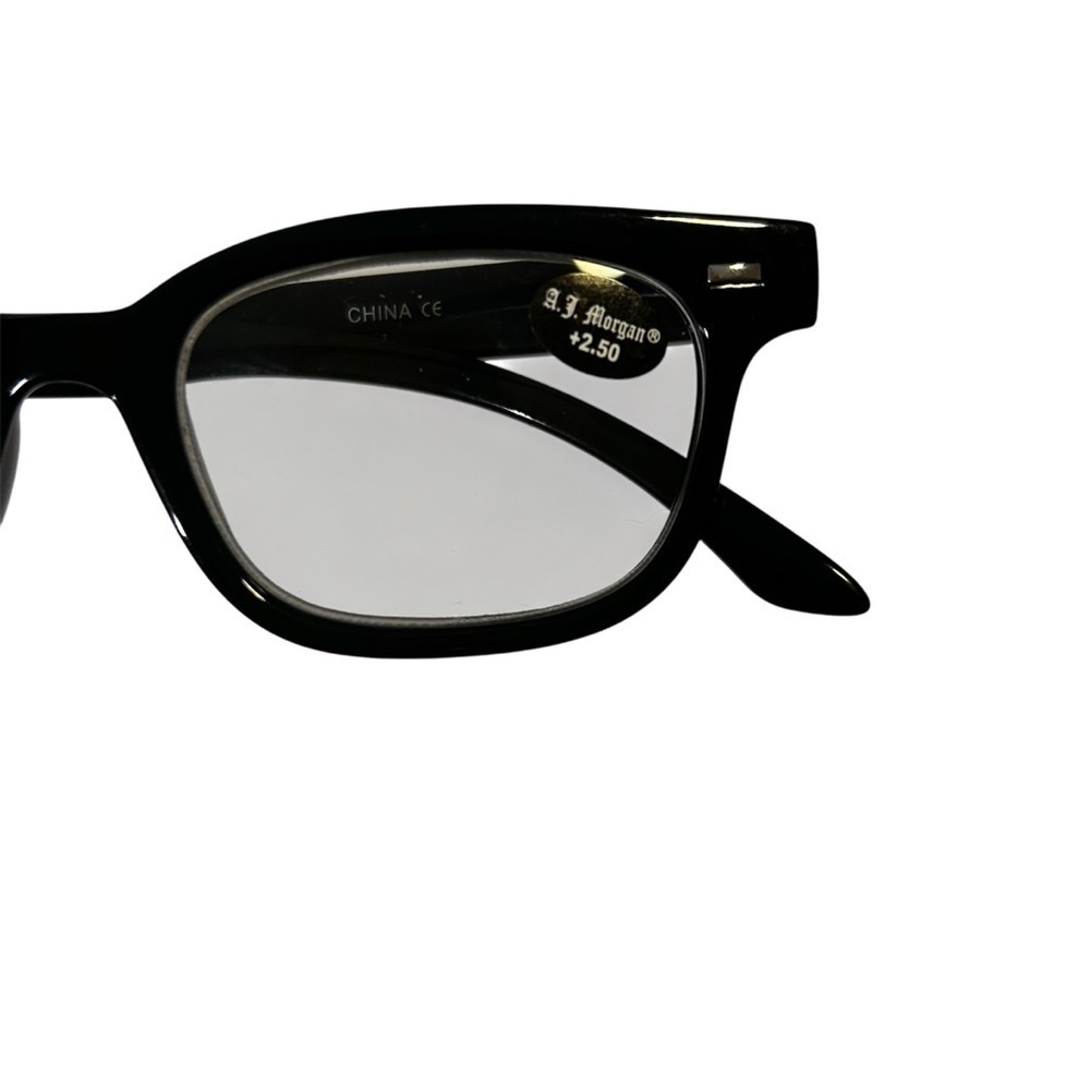 A.J.Morgan Black Reading Glasses. New. 1.5, 2.75 - Picture 3 of 7